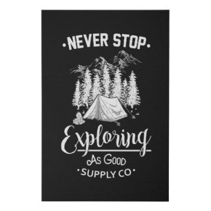 Camping Campfire Camper Camp Funny Gift Idea Faux Canvas Print