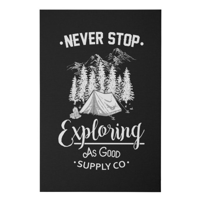 Camping Campfire Camper Camp Funny Gift Idea Faux Canvas Print (Front)