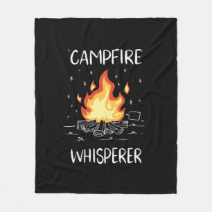 Camping Campfire Fleece Blanket