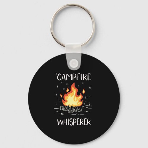 Camping Campfire Keychain