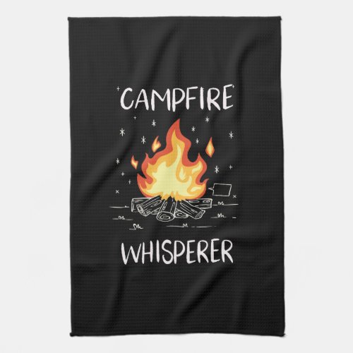 Camping Campfire Kitchen Towel