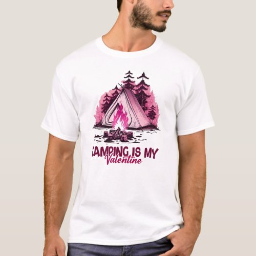 camping campfire mountains wanderlust hiking  T_Shirt