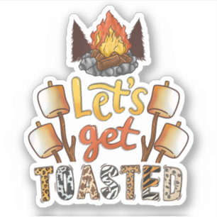 Camping Campfire Sticker