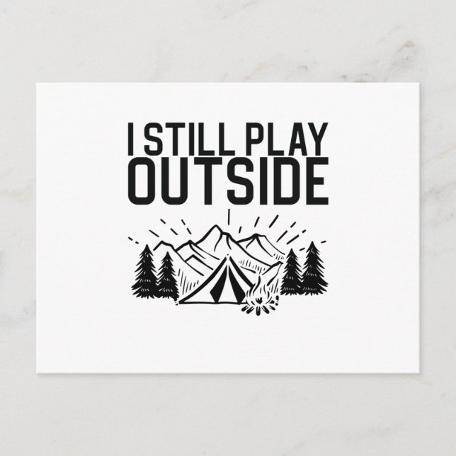 Camping Campfire Tent Postcard (Front)