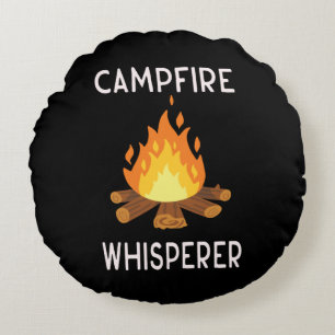 Camping - Campfire Whisperer Round Pillow