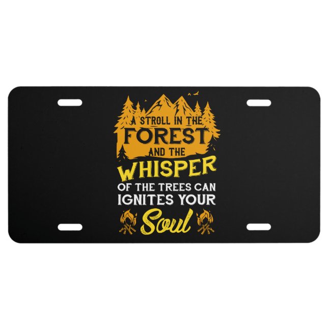 Camping Camping Lover License Plate (Front)