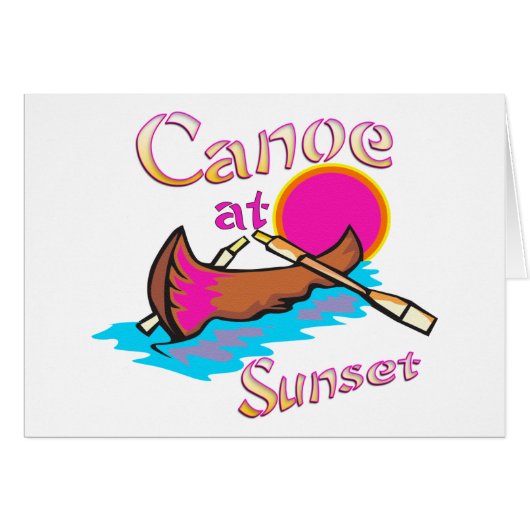 Camping Canoe Cards (Front Horizontal)
