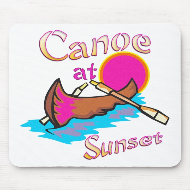 Camping Canoe Mouse Pad (Front)
