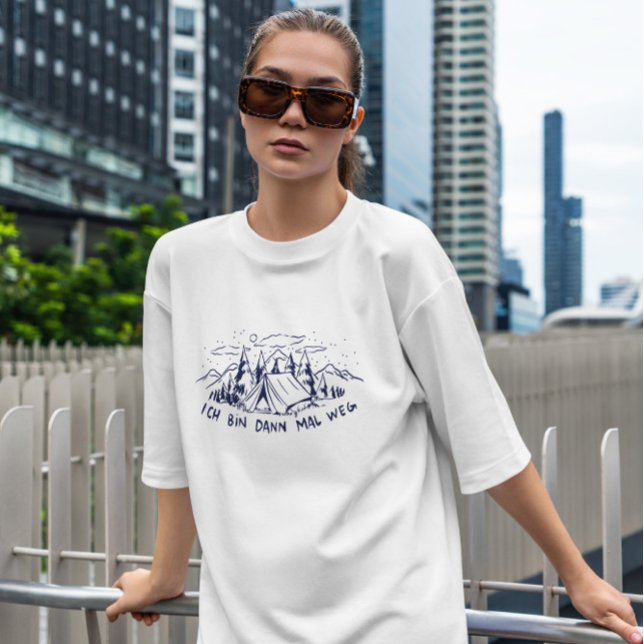 Camping Caravan German Text T-Shirt (Creator Uploaded)