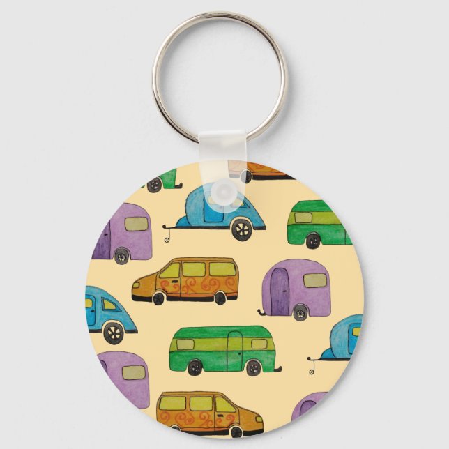 Camping caravans keychain (Front)