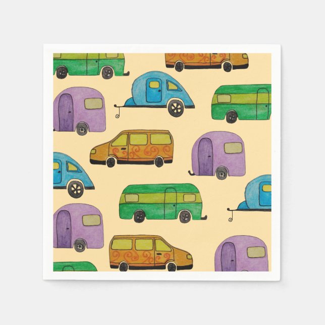 Camping caravans napkins (Front)