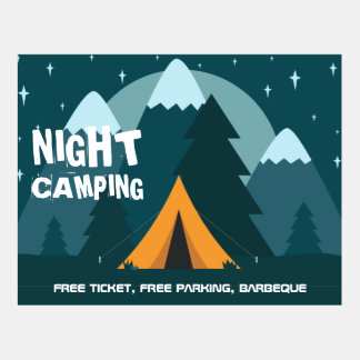 Camping Cartoon Flyer Template