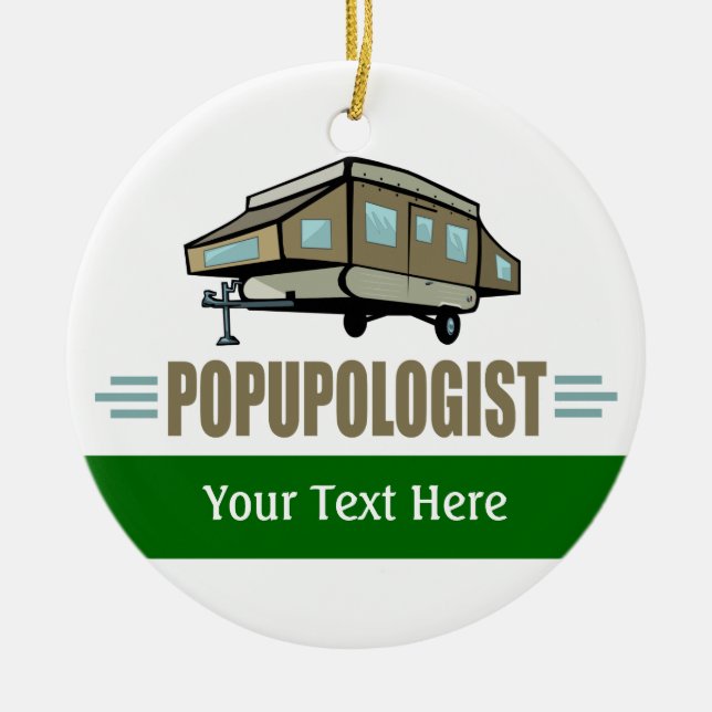 Camping Ceramic Ornament (Front)