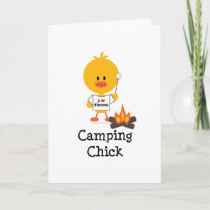 Camping Chick Greeting Card