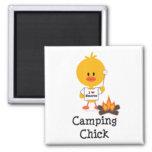 Camping Chick Magnet