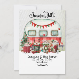 Camping Christmas Party  Invitation