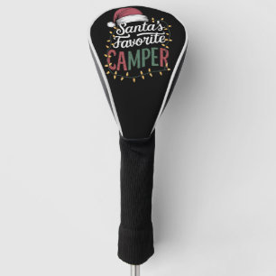 Camping Christmas Santa's Favorite Camper Gift Golf Head Cover