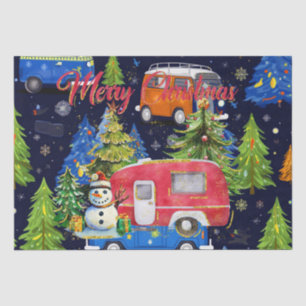 Camping Christmas Themed Camper  Tissue Paper
