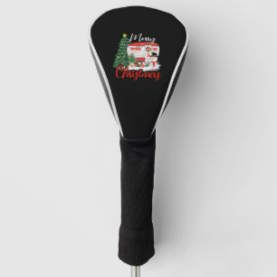Camping Christmas Tree Shirt Lights Gift Camping L Golf Head Cover