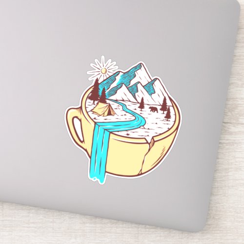 Camping Coffee Wildlife Vinyl Stickers