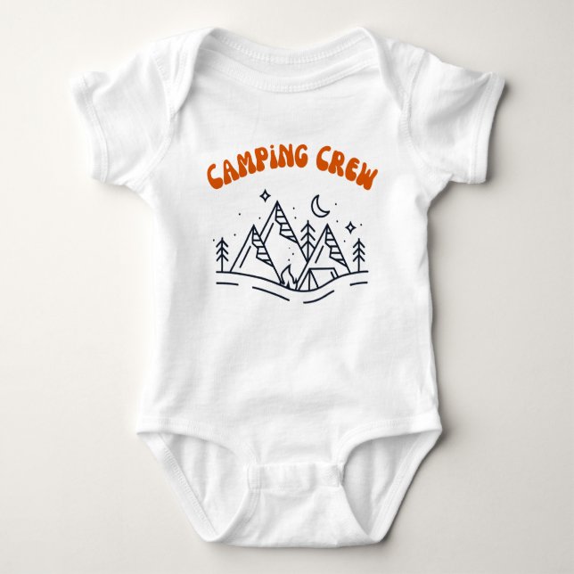 Camping Crew Baby Bodysuit (Front)