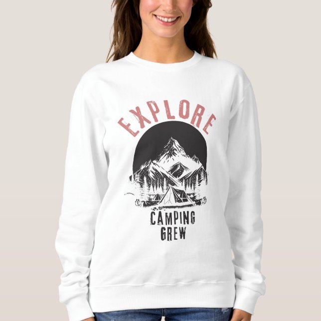 Camping Crew Camper Camp Campsite Lover Sweatshirt (Front)