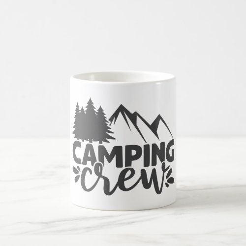 Camping Crew Cool Adventure Mountains Quote Coffee Mug