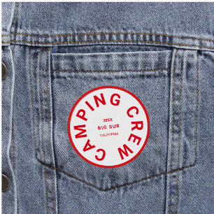 Camping Crew Custom Crest Retro Red Patch