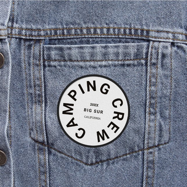 Camping Crew Custom Crest Vintage Black Patch (Creator Uploaded)