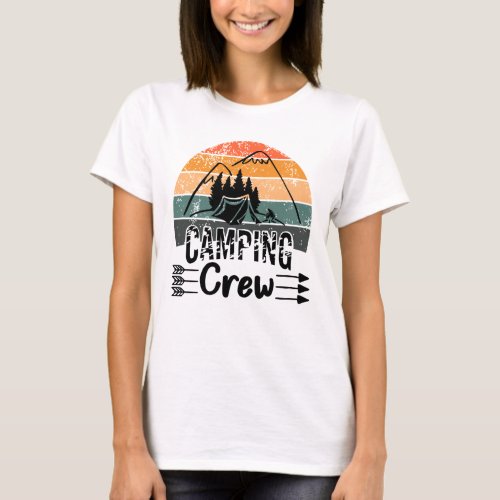 Camping Crew Distressed  Sunset  T_Shirt