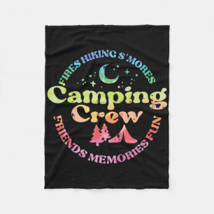 Camping Crew Family Friends Girls Kids Toddler You Fleece Blanket