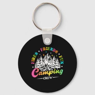 Camping Crew Fires Friends Fun Summer Vibes Camper Keychain