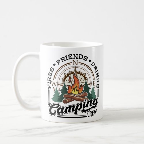 Camping Crew Fries Friends Drinks Coffee Mug