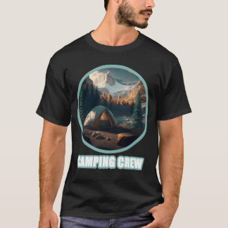 Camping Crew Outr Sunset Summer Camp Gift Fun girl T-Shirt
