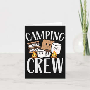 Camping Crew Smore Campfire Group Squad Team Kids Card