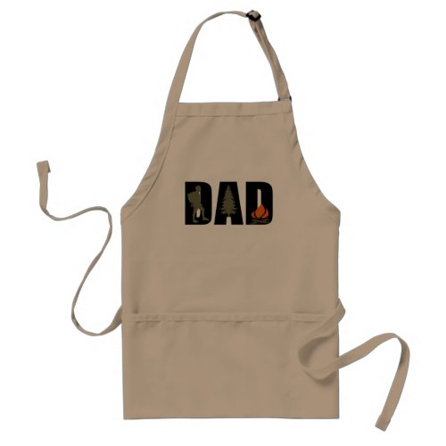 camping dad adult apron