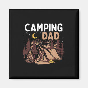 Camping Dad Camper Happy Father's Day Campfire Men Magnet