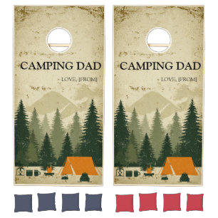 CAMPING DAD Custom Cornhole Set Fathers Day Gift 