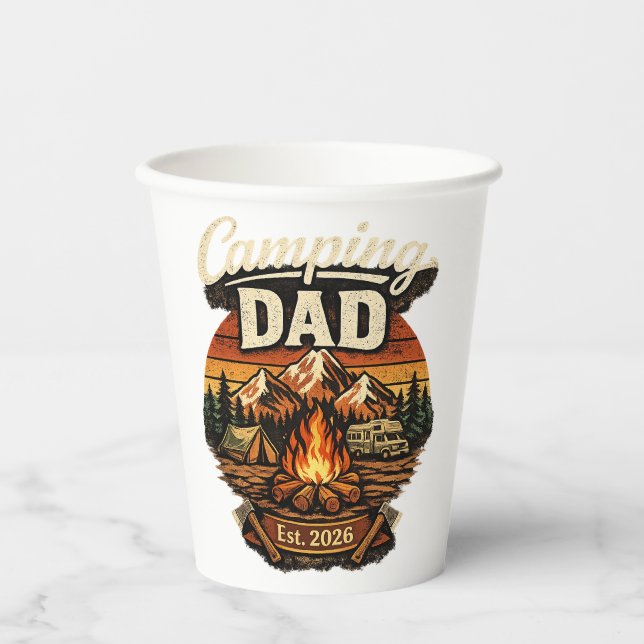 Camping Dad Est. 2026 Personalized Paper Cup (Front)