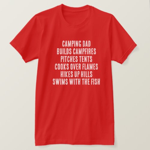 Camping Dad Funny T_Shirt
