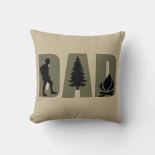 Camping Dad gifts Throw Pillow
