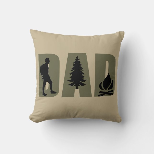 Camping Dad gifts Throw Pillow (Front)