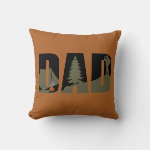Camping Dad gifts Throw Pillow