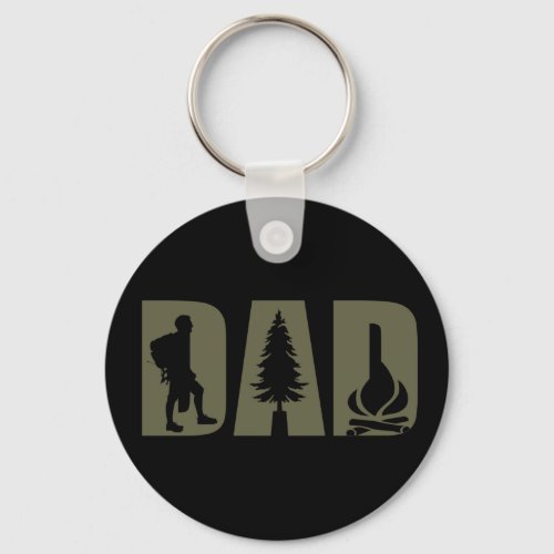 camping dad keychain