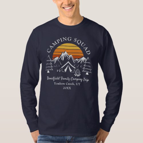 Camping Dad Matching Family Vacation Camp T_Shirt