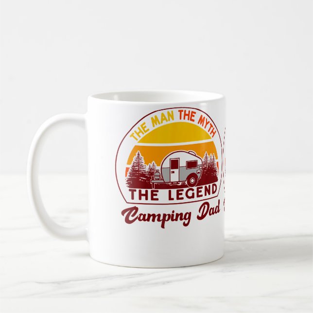 Camping Dad Motorhome Caravan Camper Dad Coffee Mug (Left)