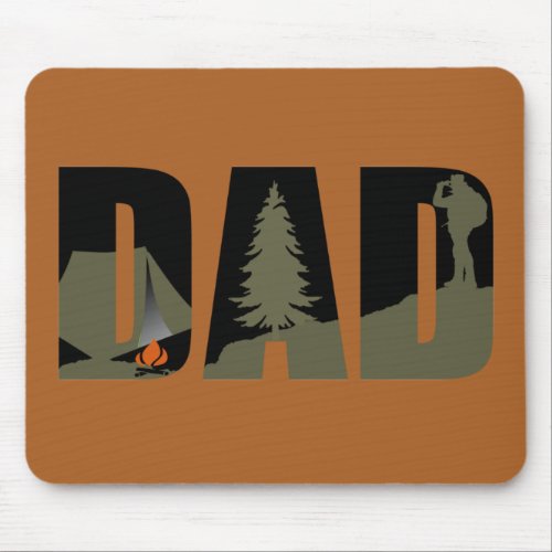 camping dad mouse pad