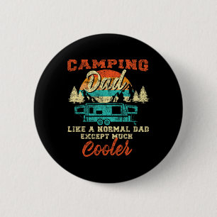 Camping Dad Pop Up Camper Rv Trailer Retro Vintage Button