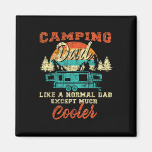Camping Dad Pop Up Camper Rv Trailer Retro Vintage Magnet