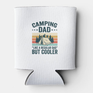 Camping Dad Vintage Retro Outdoor Vector Shirt Des Can Cooler